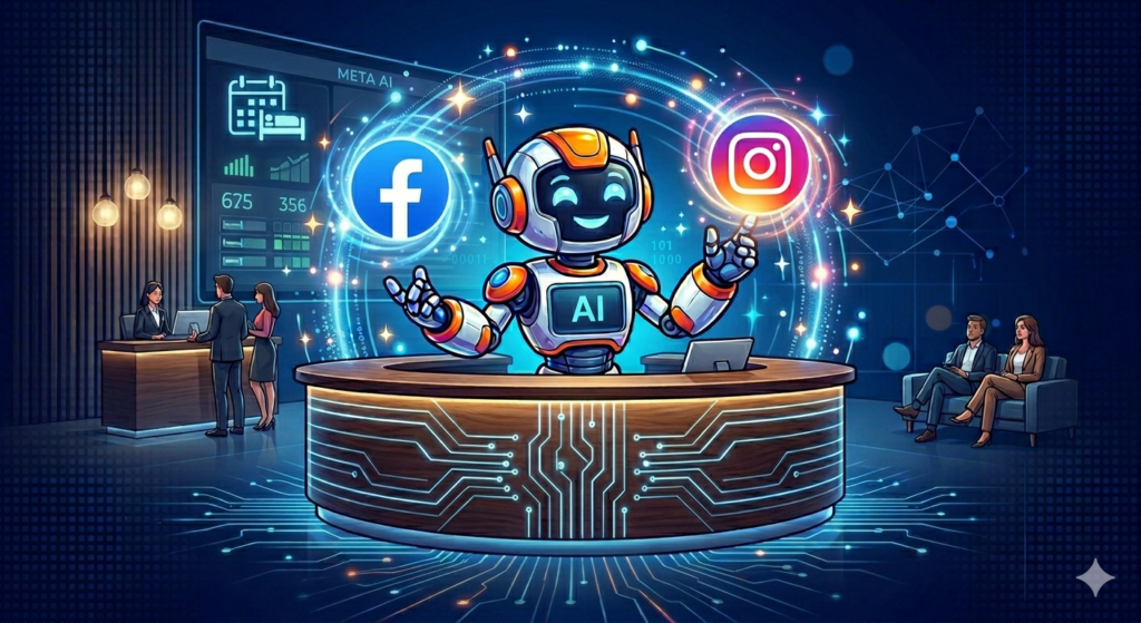 Facebook и Instagram AI агенти за хотели: Защо социалните мрежи са новият рецепционист